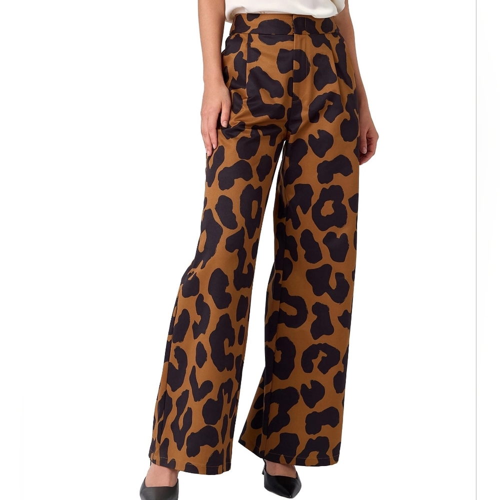CROSBY by Mollie Burch Brown and Black Wide Leg Pants